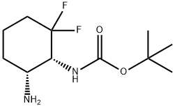 1,1-Dimethylethyl N-[(1R,6R)-6-amino-2,2-difluorocyclohexyl]carbamate Struktur